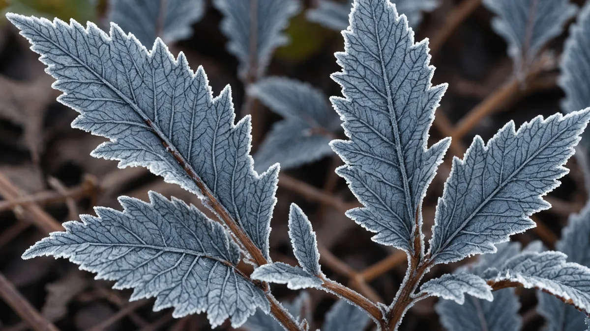 Frost-covered crops in Patagonia