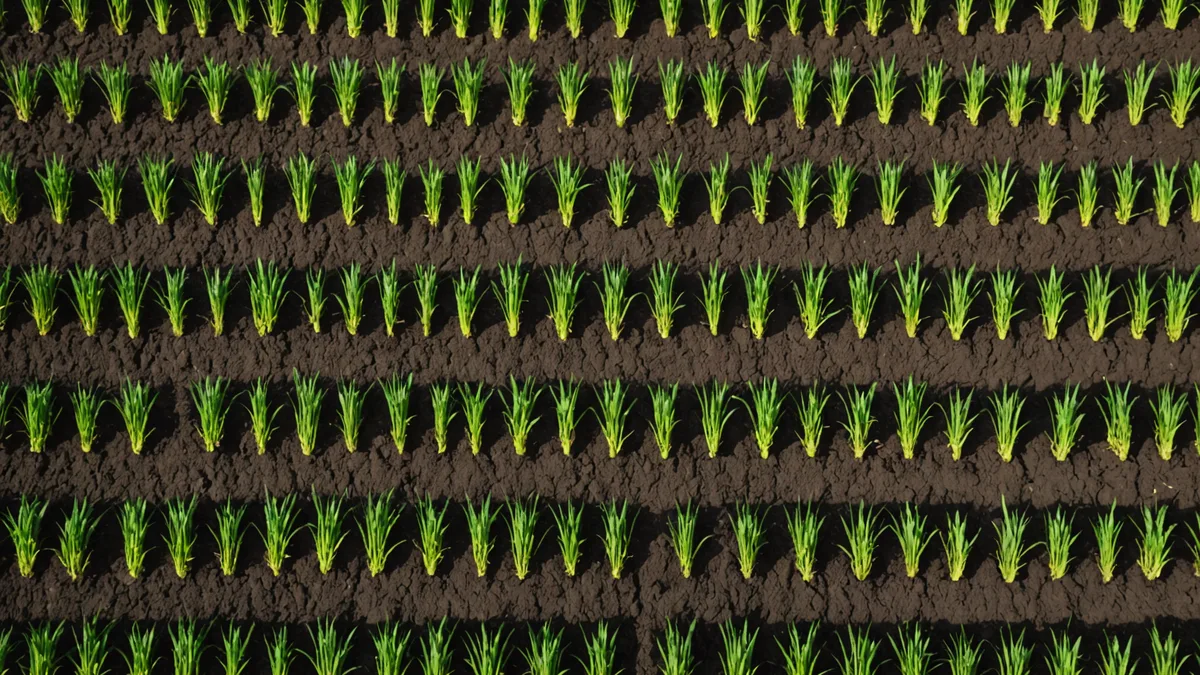 Degraded soil with root structure